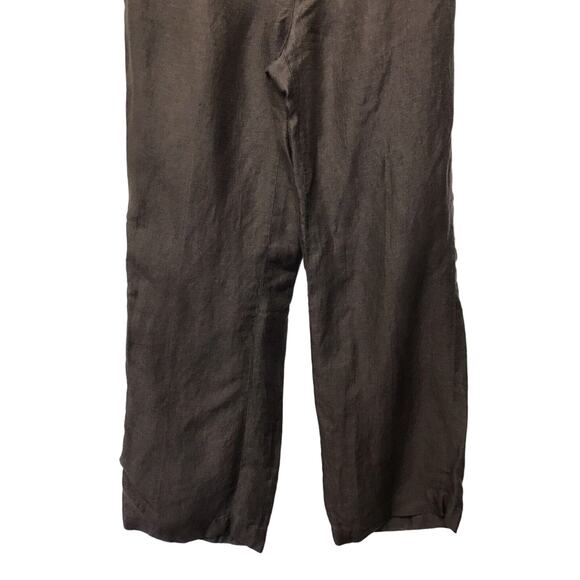 Anne Klein New York Pants Womens 4 Brown Linen Silk - Picture 3 of 9